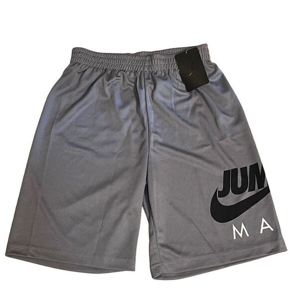 JORDAN BOYS SHORTS JUMP MAN GREY SZ Large SZ 12 NIKE ATHLETIC BASKETBALL NEW - Picture 2 of 5